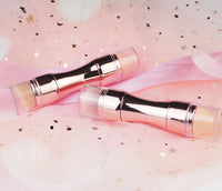HKM-786451 4-in-1 Portable Makeup Brush Set with PBT Bristles and Latex Sponge Puff
