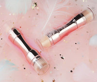 HKM-786451 4-in-1 Portable Makeup Brush Set with PBT Bristles and Latex Sponge Puff