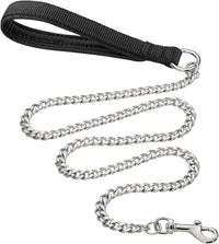 HKM-299027 Heavy-Duty Chew-Proof Metal Dog Leash with Soft Padded Handle for Large and Medium Dogs