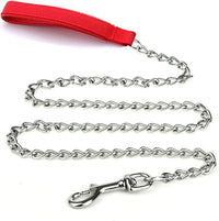 HKM-299027 Heavy-Duty Chew-Proof Metal Dog Leash with Soft Padded Handle for Large and Medium Dogs