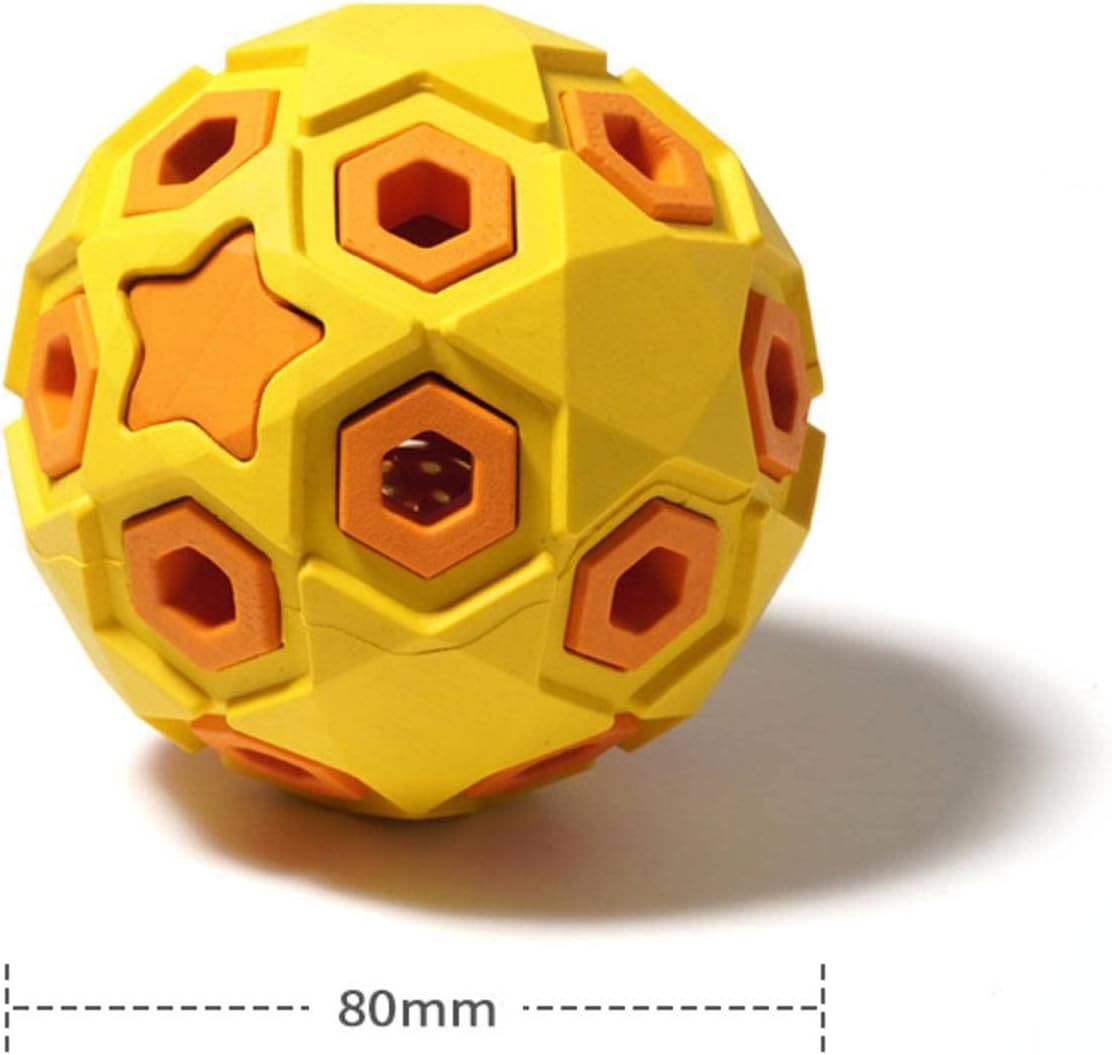 HKM-672467 Durable Rugby-Shaped Dog Toy for Large Breeds - Natural Rubber Molar Chew with Sound Effects