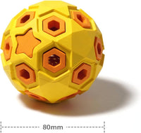 HKM-672467 Durable Rugby-Shaped Dog Toy for Large Breeds - Natural Rubber Molar Chew with Sound Effects