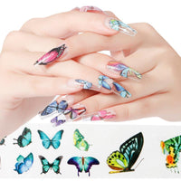 HKM-728083 Nail Butterfly Laser Star Transfer Paper – 10 Color Nail Art Stickers (63g)