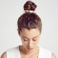 HKM-176723 Wooden Hairpin with Alloy Pendant and Colorful Feathers - Stylish Hair Accessory