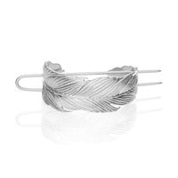 HKM-176723 Wooden Hairpin with Alloy Pendant and Colorful Feathers - Stylish Hair Accessory
