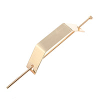 HKM-176723 Wooden Hairpin with Alloy Pendant and Colorful Feathers - Stylish Hair Accessory