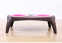 HKM-452947 Folding Double Pet Bowl with PP and TPR Material for Convenient Feeding
