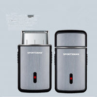 HKM-005459 Rechargeable Mini 2-In-1 Electric Shaver with Reciprocating Head - Model MS-528, Silver Finish