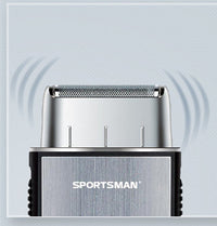 HKM-005459 Rechargeable Mini 2-In-1 Electric Shaver with Reciprocating Head - Model MS-528, Silver Finish