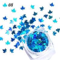 HKM-923539 Gradient Maple Leaf Nail Sequins for Nail Art and Craft Decoration