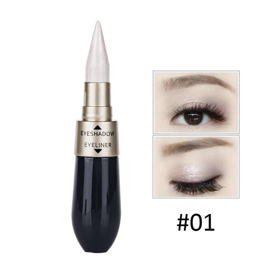 HKM-604499 Double-Ended Waterproof Eyeshadow and Eyeliner - Long-Lasting, Sweatproof, 6 Colors Available