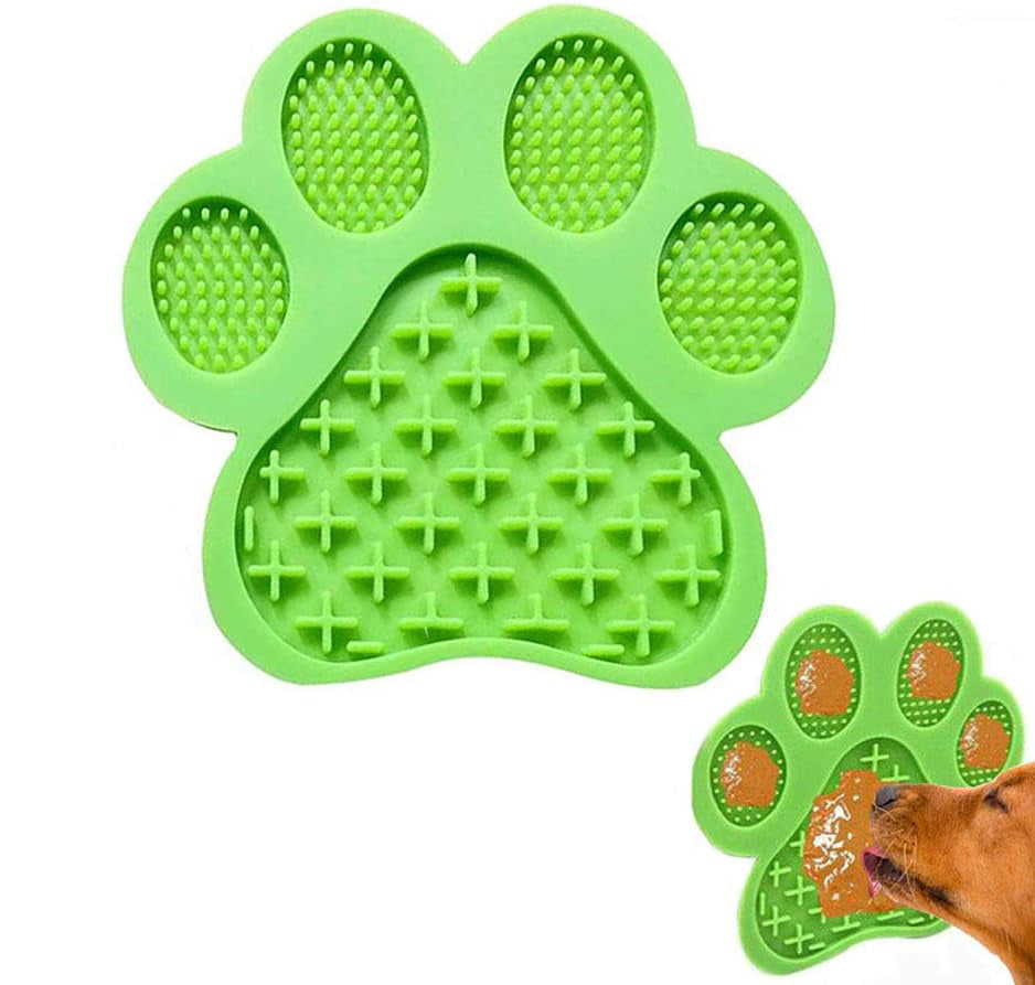 HKM-539091 Peanut Butter Dog Licking Mat with Strong Suction | Slow Feeder for Bathing, Grooming, and Training