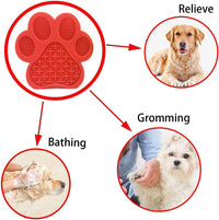 HKM-539091 Peanut Butter Dog Licking Mat with Strong Suction | Slow Feeder for Bathing, Grooming, and Training