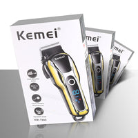 HKM-774931 Rechargeable LCD Hair Clipper KM-1990 with Accessories and USB Charging