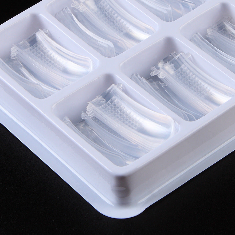 HKM-922387 Light Therapy Crystal Nail Mould Sheets - 20 Pieces Plastic Nail Extensions