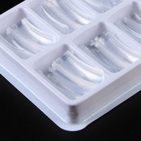 HKM-922387 Light Therapy Crystal Nail Mould Sheets - 20 Pieces Plastic Nail Extensions