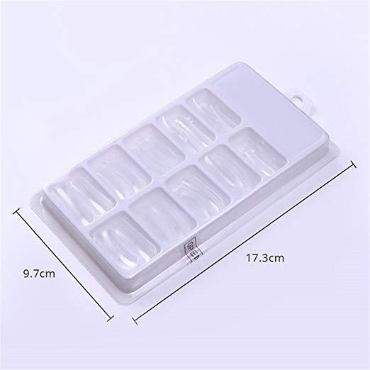 HKM-922387 Light Therapy Crystal Nail Mould Sheets - 20 Pieces Plastic Nail Extensions