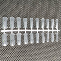 HKM-922387 Light Therapy Crystal Nail Mould Sheets - 20 Pieces Plastic Nail Extensions