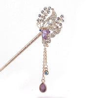 HKM-420755 Korean Style Flower Design Alloy Hairpin with Electroplated Finish