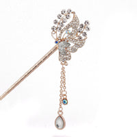 HKM-420755 Korean Style Flower Design Alloy Hairpin with Electroplated Finish