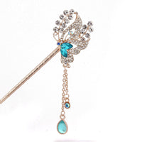 HKM-420755 Korean Style Flower Design Alloy Hairpin with Electroplated Finish