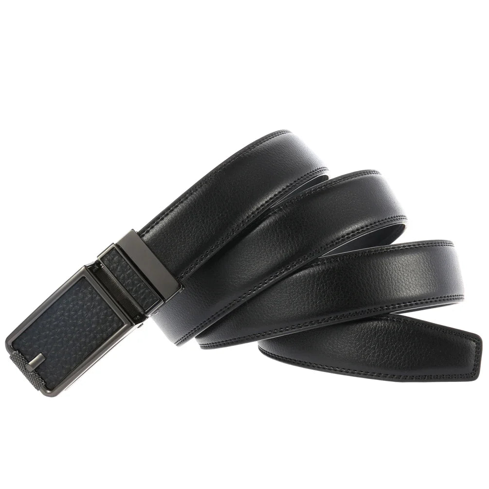 HKM-493331 Automatic Buckle Leather Belt for Business Fashion - Model LY33-32318-1