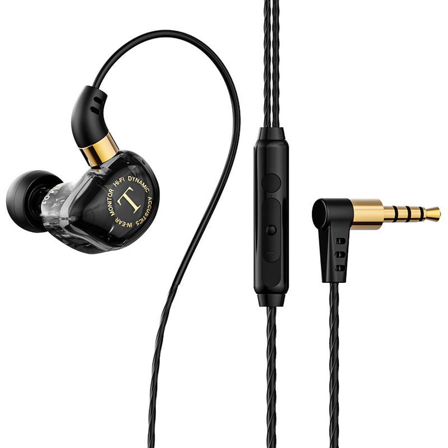 KTX-653331 Wired In-Ear Headphones with Heavy Bass and Microphone, 3.5mm Jack, Multiple Colors Available