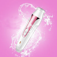 HKM-103123 Multifunctional USB Electric Body Wash and Hair Shaving Machine in Aqua Pink & Aqua Purple