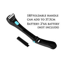 HKM-741011 Collapsible Electric Shaver with Long Handle for Easy Back Hair Removal