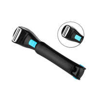 HKM-741011 Collapsible Electric Shaver with Long Handle for Easy Back Hair Removal