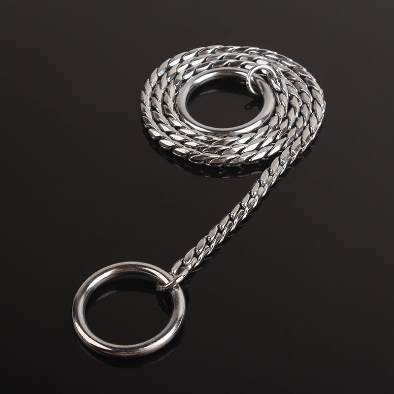 HKM-392723 Silver Metal Dog Collar - Durable and Stylish Pet Accessory