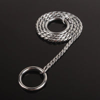 HKM-392723 Silver Metal Dog Collar - Durable and Stylish Pet Accessory
