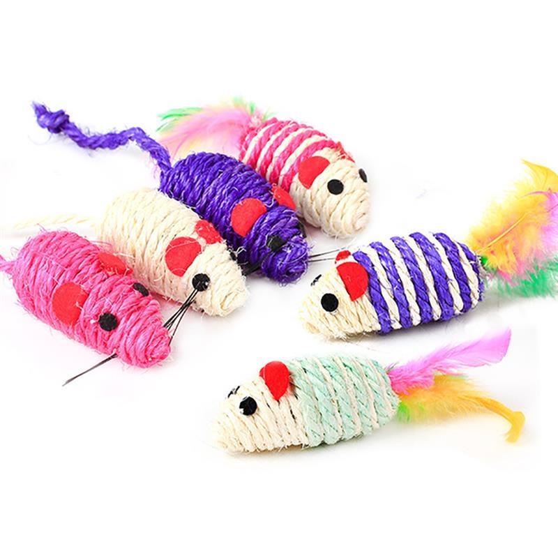HKM-831699 Multicolor Cat Teaser Toy with Feather and Bells