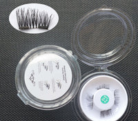 HKM-616019 Natural Long Magnet False Eyelashes with Plastic Cotton Thread Stem