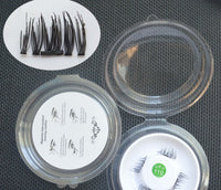 HKM-616019 Natural Long Magnet False Eyelashes with Plastic Cotton Thread Stem