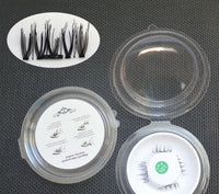 HKM-616019 Natural Long Magnet False Eyelashes with Plastic Cotton Thread Stem