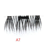 HKM-616019 Natural Long Magnet False Eyelashes with Plastic Cotton Thread Stem