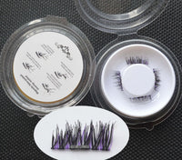 HKM-616019 Natural Long Magnet False Eyelashes with Plastic Cotton Thread Stem