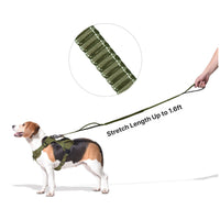 HKM-457427 Shock Absorbing Tactical Dog Leash with Dual Handles for Training and Safety