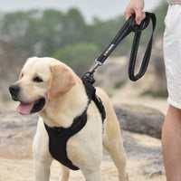 HKM-457427 Shock Absorbing Tactical Dog Leash with Dual Handles for Training and Safety