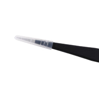 HKM-051155 Rhinestone Nail Tweezers with Straight Head and Elbow Design, Metal, Black