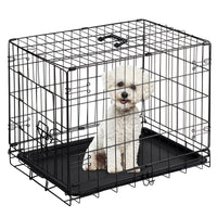 HKM-380499 Single Door Dog Cage - 24 to 30 Inches, Durable Metal Structure, Suitable for Small to Medium Dogs