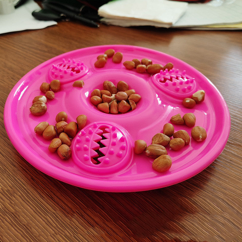 HKM-306259 Durable Dog Toy with Teeth-Friendly Design - Bite-Resistant Throwing Plate in Green, Blue, or Pink
