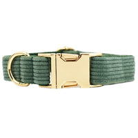 HKM-111635 Velvet Fabric Dog Collar Set with Adjustable Harness, Leash, Bow Knot, Flower, and Poop Bag