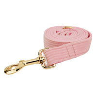 HKM-111635 Velvet Fabric Dog Collar Set with Adjustable Harness, Leash, Bow Knot, Flower, and Poop Bag