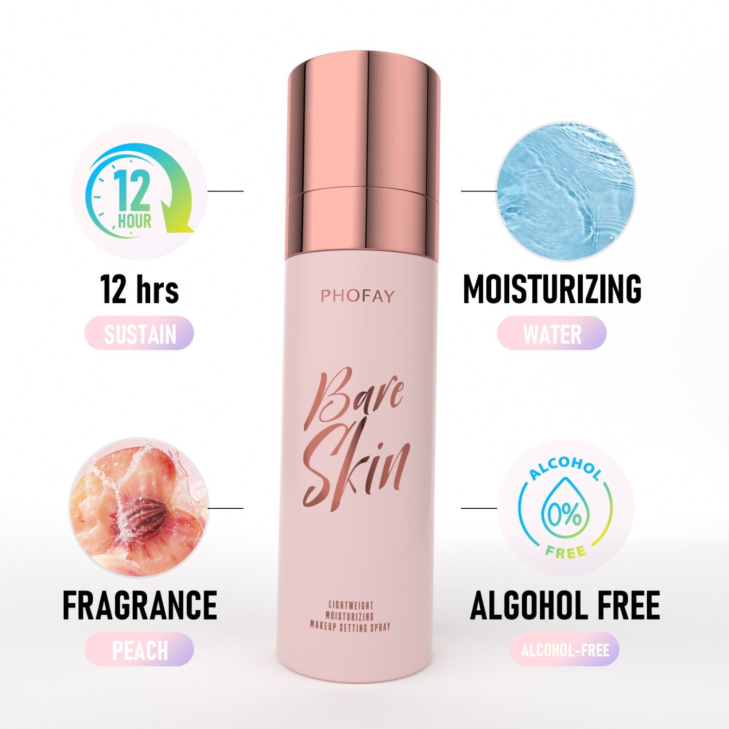 HKM-682387 Moisturizing Makeup Setting Spray for Long-Lasting Hydration and Fixing