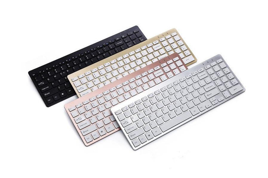 KTX-142291 Wireless USB Keyboard with Silent Keys and Multimedia Functions - Ergonomic Design and Waterproof Feature