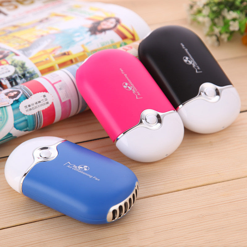 HKM-310995 Mini Pocket Air Conditioner Fan with Adjustable Cooling Mode and Water-Cooled Sponge for Personal Use