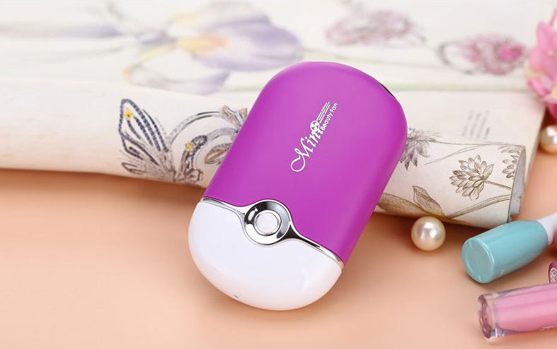 HKM-310995 Mini Pocket Air Conditioner Fan with Adjustable Cooling Mode and Water-Cooled Sponge for Personal Use
