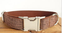 HKM-864979 Brown Plaid Dog Ring - Durable Polyester Material, Stylish Design for Pets